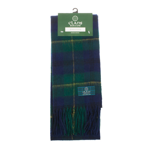 Lambswool scarf Johnstone tartan | Scottish clan tartan scarf