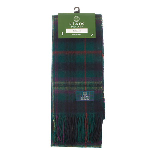 Lambswool scarf Kennedy tartan | Scottish clan tartan scarf