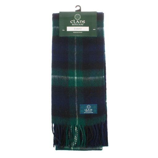 Lambswool scarf Lamont tartan | Scottish clan tartan scarf