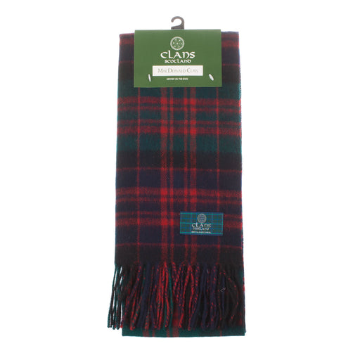 Lambswool scarf Macdonald Clan tartan | Scottish clan tartan scarf