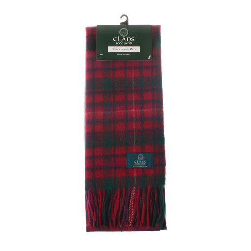 Lambswool scarf Mackinnon Red tartan | Scottish clan tartan scarf