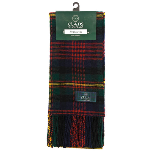Lambswool scarf Maclennan tartan | Scottish clan tartan scarf