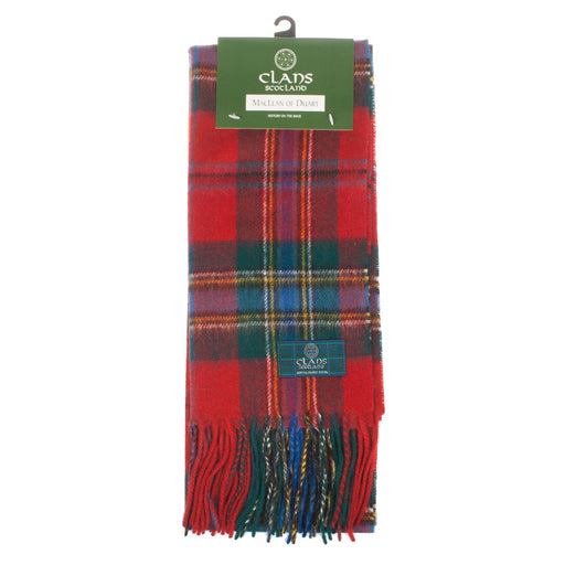 Lambswool scarf Maclean Of Duart tartan | Scottish clan tartan scarf