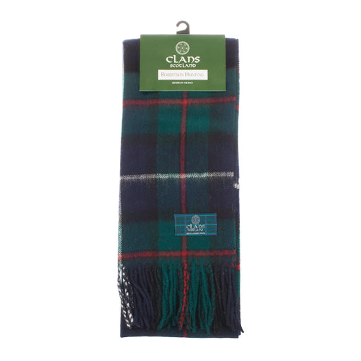 Lambswool scarf Robertson Hunting tartan | Scottish clan tartan scarf