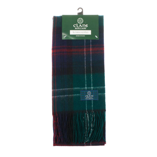 Lambswool scarf Sutherland Old tartan | Scottish clan tartan scarf