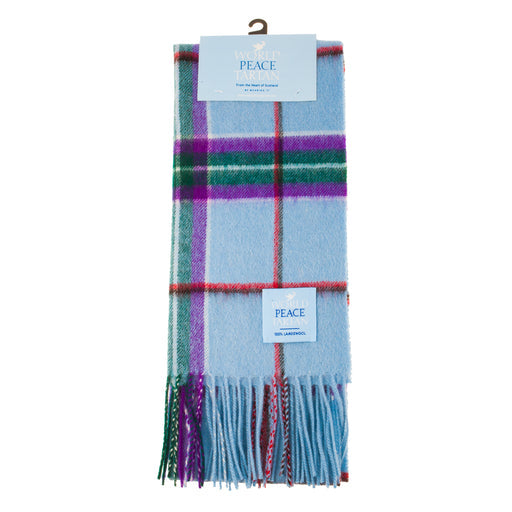 Lambswool scarf World Peace Tartan | Scottish clan tartan scarf