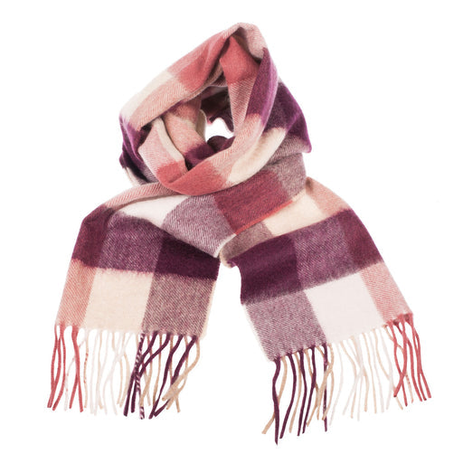 Cashmere Scarf | 5 Square Tartan - Burgundy