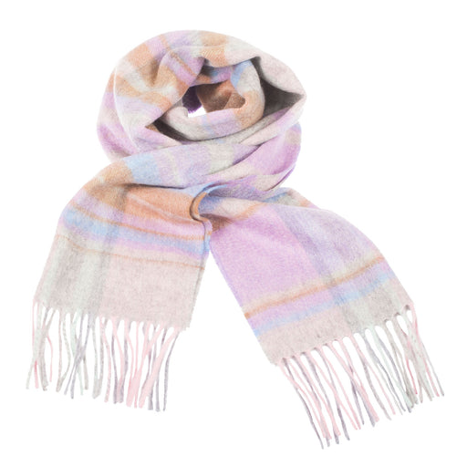 Cashmere Scarf | Newlan Check Pink/Aqua