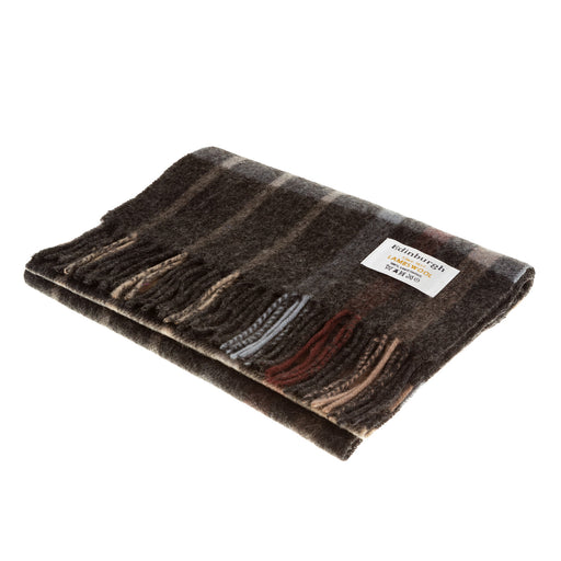 Lambswool Scarf | Oversized Check Taupe