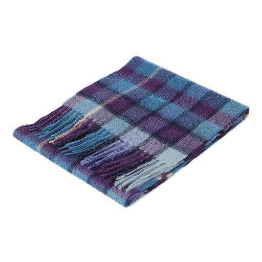Lambswool Scarf | Artillery Check Navy