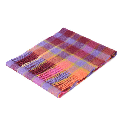 Lambswool Scarf | Artillery Check Orange