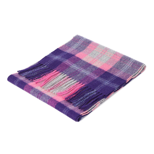 Lambswool Scarf | Baird Check Fuschia