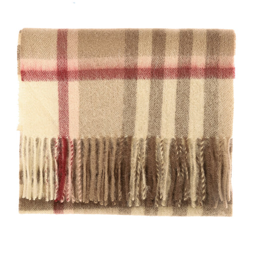 Lambswool Scarf | Chequer Shrimp