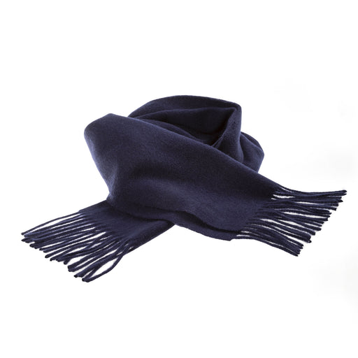 Lambswool Scarf | Navy - Single colour