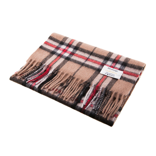 Lambswool scarf Thomson Camel tartan | Scottish clan tartan scarf