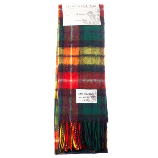 Cashmere scarf Buchanan Modern tartan | Scottish clan tartan