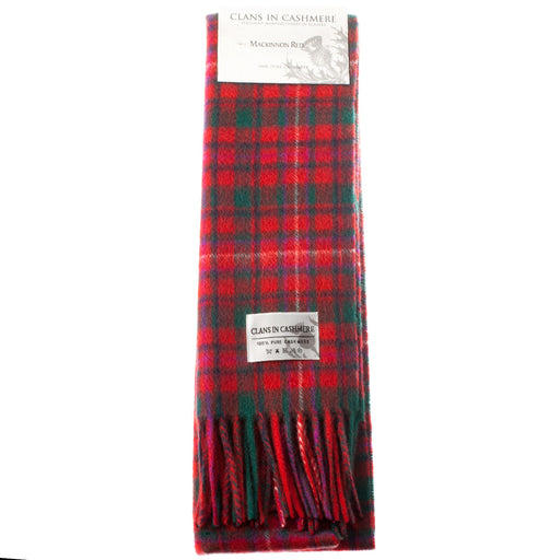 Cashmere scarf Mackinnon Red tartan | Scottish clan tartan