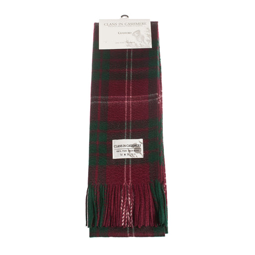 Cashmere scarf Crawford tartan | Scottish clan tartan