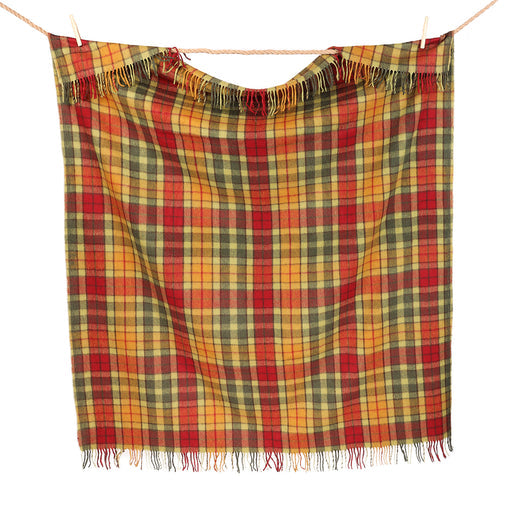 Highland Wool Blend Tartan Blanket / Buchanan Autumn