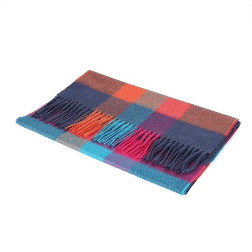 Lambswool Wide Scarf | Galaxy Check Jazz