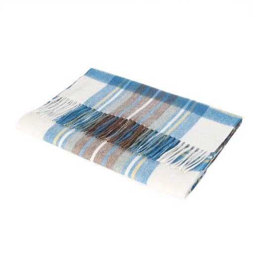 Lambswool Wide Scarf | Stewart Muted Blue