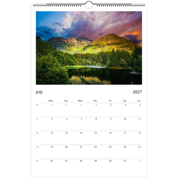 Glencoe 2027 calendar – moody tones and moody photos US/CA version