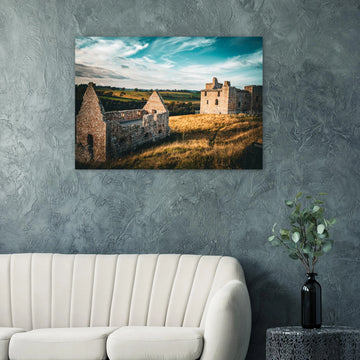 Crichton castle sunset wall art premium matte poster