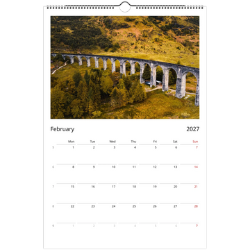 Scotland calendar 2027 cover with iconic Scottish landscape