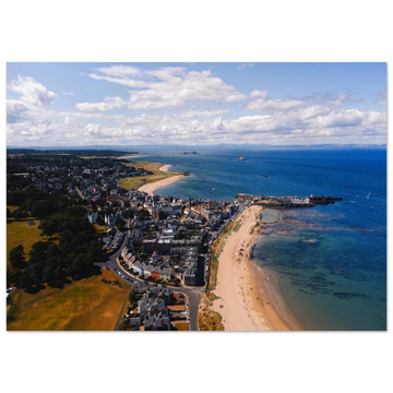 North Berwick aerial photograph showing town, beach and coastline