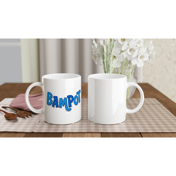 Front view of Scottish mugs Bampot ceramic mug on white background