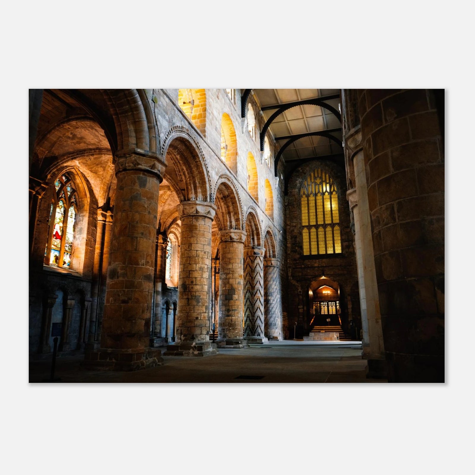Dunfermline Abbey interior wall art gift for fans of historic Scottish architecture