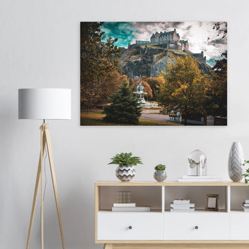Edinburgh castle Ross Fountain poster on premium matte paper