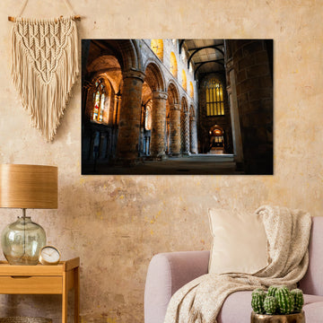 Dunfermline Abbey interior wall art gift for fans of historic Scottish architecture