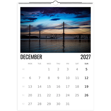 Scotland calendar 2027 cover with iconic Scottish landscape