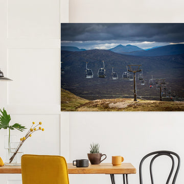 Glencoe Wall Art | Scottish Highlands Chairlift Print