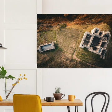Crichton castle from above Midlothian Scotland poster on premium matte paper