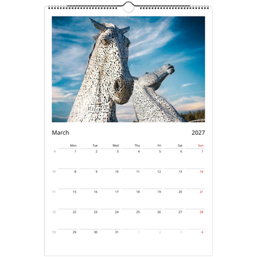 Scotland calendar 2027 cover with iconic Scottish landscape
