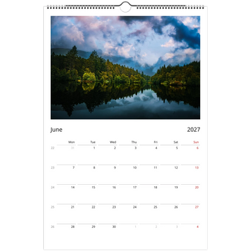 Glencoe 2027 calendar – moody tones and moody photos US/CA version