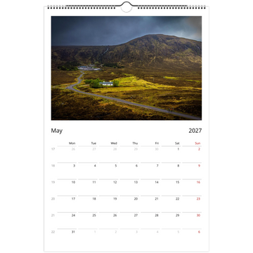 Glencoe 2027 calendar – moody tones and moody photos US/CA version