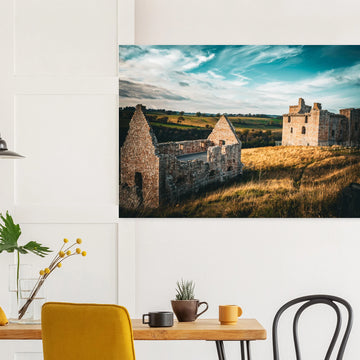 Crichton castle sunset wall art premium matte poster