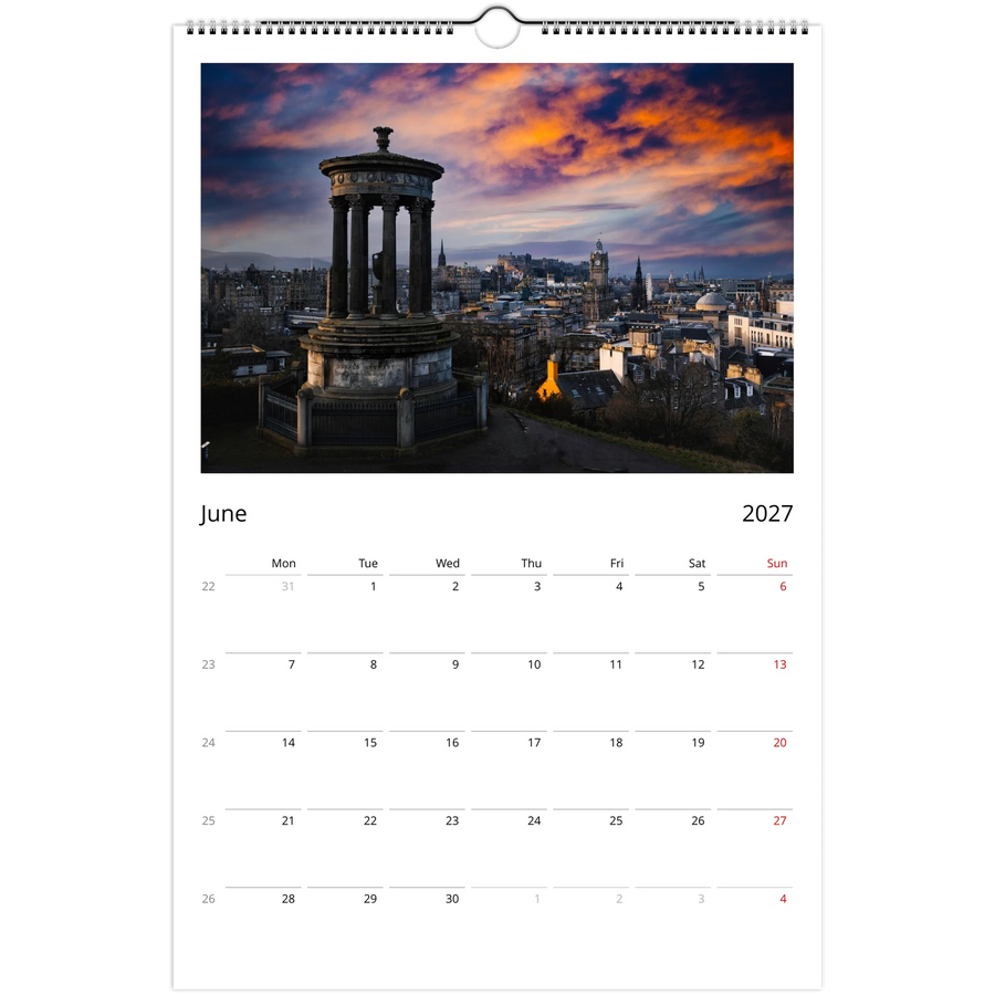Edinburgh calendar 2027