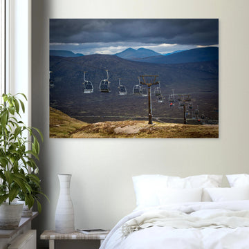 Glencoe Wall Art | Scottish Highlands Chairlift Print