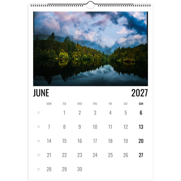 Glencoe 2027 calendar moody photos on wall