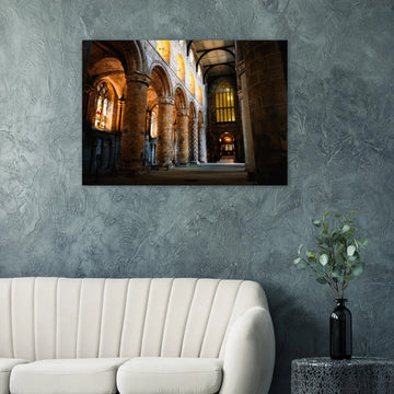Dunfermline Abbey interior wall art gift for fans of historic Scottish architecture