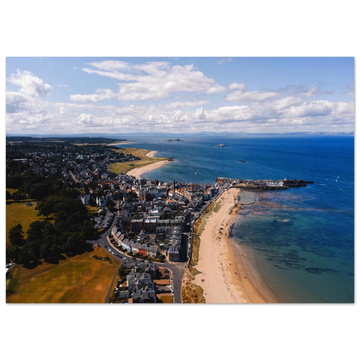 North Berwick aerial photograph showing town, beach and coastline
