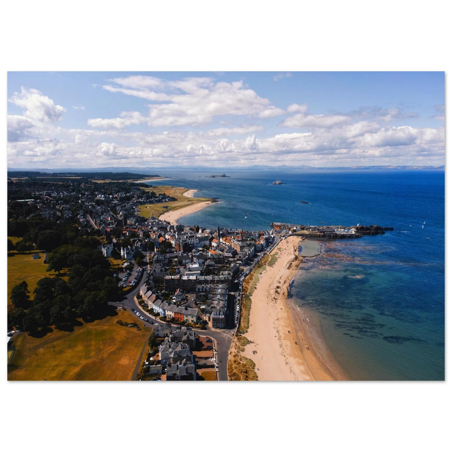 North Berwick aerial photograph showing town, beach and coastline