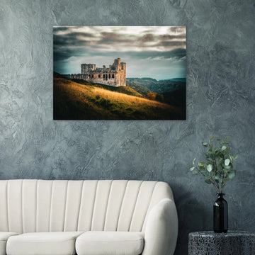 Crichton castle sunset wall art premium matte poster
