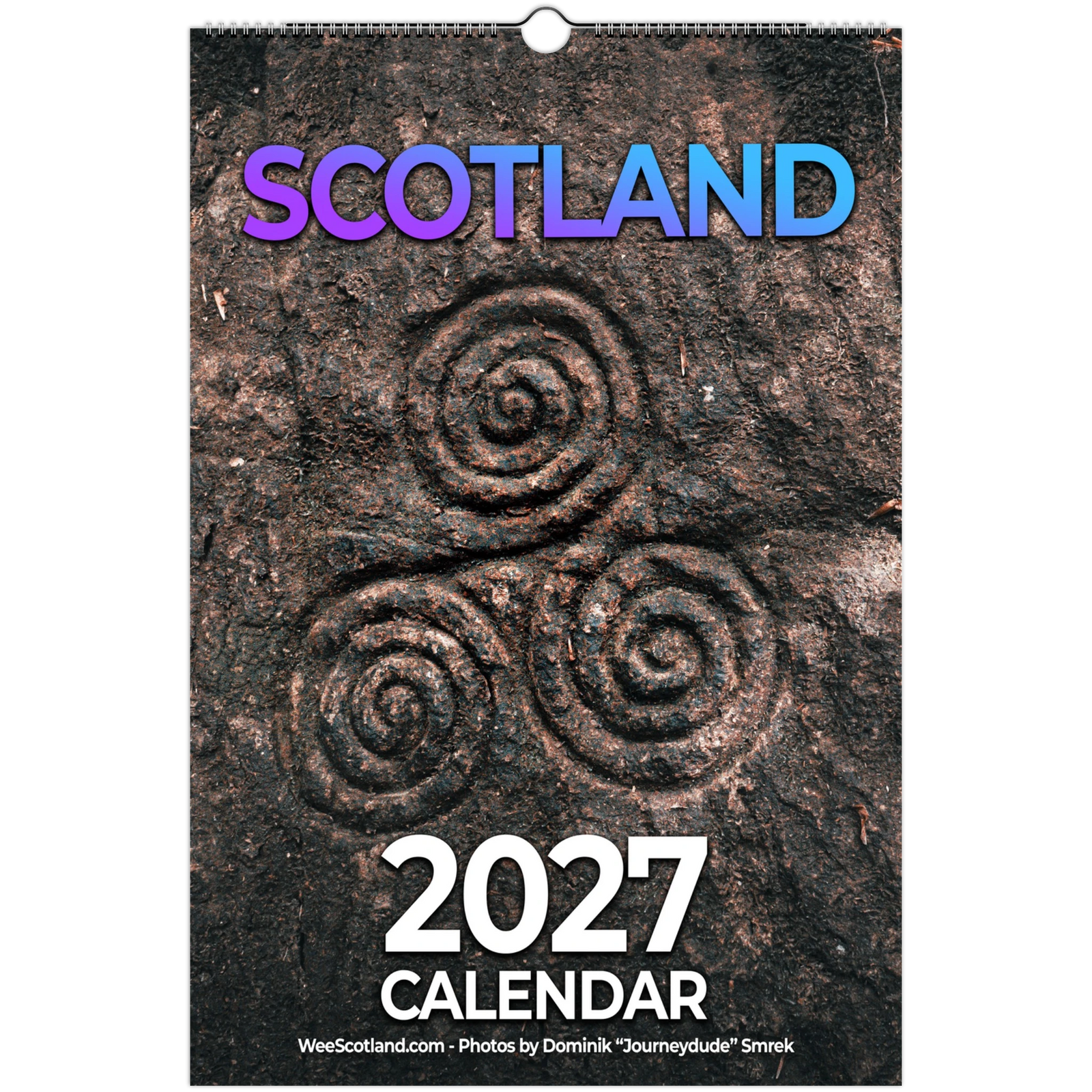 Scotland calendar 2027 cover with iconic Scottish landscape