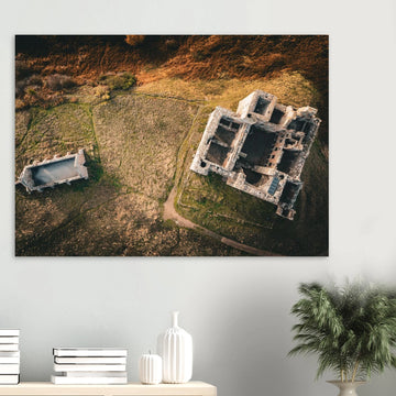 Crichton castle from above Midlothian Scotland poster on premium matte paper