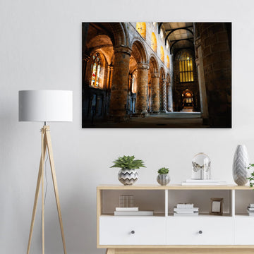 Dunfermline Abbey interior wall art gift for fans of historic Scottish architecture